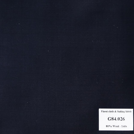 G84.026 Kevinlli V7 - Vải Suit 80% Wool - Xanh dương Trơn